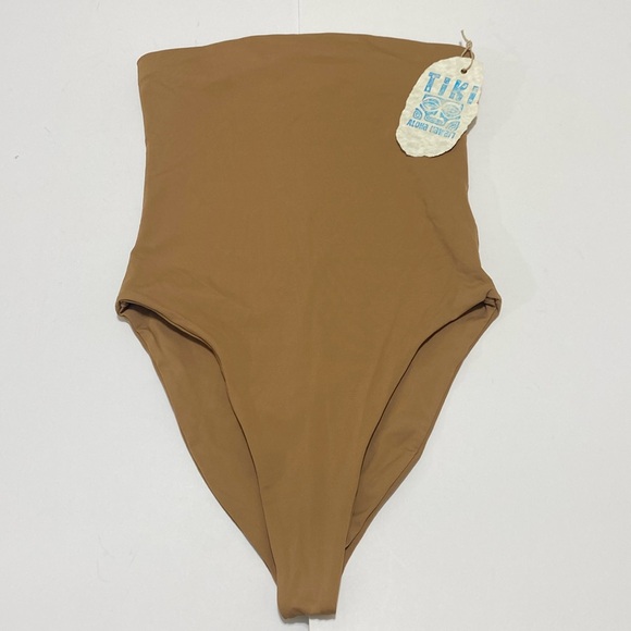 Toast Swim | Swim | Toast Swim One Piece Bathing Suit Tan Strapless ...
